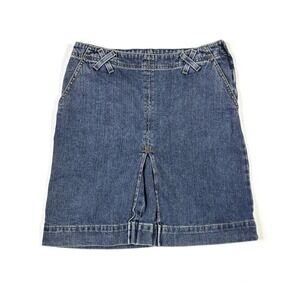 Levis Denim Cavalry Skirt Women's 8 Mis Blue Jeans Side Zip